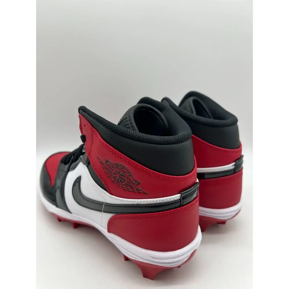 Jordan 1 Mid TD Cleat Bred Toe Men’s Size 11 Football Cleats FJ6805-601 New